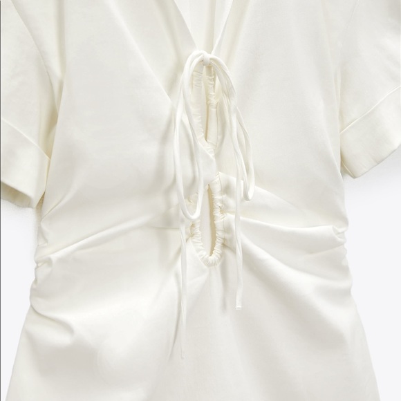 Zara Stretchy Linen Blend Dress - Picture 14 of 15